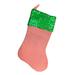Northlight Seasonal 19" Red & Green Chevron Sequin Christmas Stocking Polyester in Green/Red | 19 H x 10 W in | Wayfair 31755212