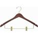 Only Hangers Inc. Contoured Wooden Suit Hanger w/ Clip for Suit/Coat Wood/Metal in Yellow | 10 H x 17 W in | Wayfair WH401-100
