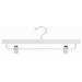 Only Hangers Inc. Wooden Pant/Skirt Hanger w/ Clip for Skirt/Pants Wood/Metal in Gray/White | 7 H x 14 W in | Wayfair WHT106-25