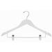 Only Hangers Inc. Wooden Hanger w/ Clips for Suit/Coat Wood/Metal in Brown/White | 10 H x 17 W in | Wayfair WHT104-50