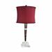 Orren Ellis 32" Table Lamp Marble in Red/White | 32 H x 18 W x 18 D in | Wayfair 1EEA365A8E1D40F9AA264BE470DBE683