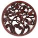 Bloomsbury Market Vineyard Medallion Wood Relief Panel Wall Décor in Brown/Red | 11.5 H x 11.5 W in | Wayfair 05B190690AFE45D7B948D002F111AE64