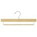 Only Hangers Inc. Wooden Pant Non-Slip Hanger for Skirt/Pants Wood/Metal in Gray | 6 H x 15 W in | Wayfair WH305-50