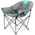 Arlmont & Co. Rahul Bucket Wine Folding Camping Chair Metal in Black/Gray | 37 H x 35 W x 29 D in | Wayfair A91B3F4DD5EE46C39ACA70080AF5A72C