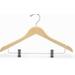 Only Hangers Inc. Flat Wooden Suit Hanger w/ Clip for Skirt/Pants Wood/Metal in Brown | 10 H x 17 W in | Wayfair NH102-100