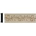 Ornamental Mouldings Hardwood Embossed Vine Trim Moulding 1" H x 96" W x 0.22" D Crown Wood in Brown | 1 H x 96 W x 0.0087 D in | Wayfair 1502-8WHW