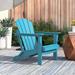 Panama Jack Outdoor Corra Folding Adirondack Chair Plastic/Resin in Blue | 35.5 H x 30 W x 32 D in | Wayfair PJO-4001-TEAL