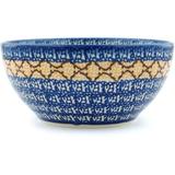 Polmedia 27 oz. Stoneware Dessert Bowl Ceramic/Earthenware/Stoneware in Blue/Brown/White | 3 H in | Wayfair H9542B