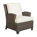 Armchair - Panama Jack Sunroom Exuma 30" Wide Polyester Armchair Rattan/Wicker | 34 H x 34 W x 30 D in | Wayfair PJS-3001-KBU-LC/SU-739