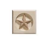 Ornamental Mouldings Hardwood Star Insert 3.5" H x 3.5" W x 1.07" D Rosette Applique Wood in Brown | 3.5 H x 3.5 W x 0.0421 D in | Wayfair