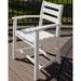 Trex Outdoor Monterey Bay Dining Arm Chair Plastic/Resin/Sling in White | 34 H x 24.5 W x 22 D in | Wayfair TXD200CW