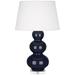 Robert Abbey Triple Gourd 33" Table Lamp Ceramic/Fabric in Blue | 33 H x 20 W x 20 D in | Wayfair MB43X