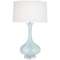 Robert Abbey Pike 32.75" Table Lamp Silk/Ceramic in Blue | 32.75 H x 19.5 W x 19.5 D in | Wayfair BB996