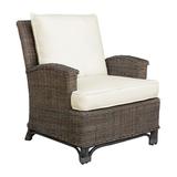 Armchair - Panama Jack Sunroom Exuma 30" Wide Polyester Armchair Rattan/Wicker | 34 H x 34 W x 30 D in | Wayfair PJS-3001-KBU-LC/SU-722