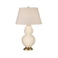 Robert Abbey Double Gourd 31" Table Lamp Ceramic/Fabric in White/Yellow | 31 H x 19 W x 19 D in | Wayfair 1665X