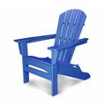 POLYWOOD® Palm Coast Folding Adirondack in Blue | 37.5 H x 29.75 W x 33.5 D in | Wayfair HNA110PB