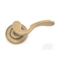 BRASS Accents Trad Rose Privacy Door Lever w/ Rosette in Yellow | 2.57 H x 5.5 W in | Wayfair D07-K360G-MKZ-609