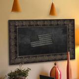 Rayne Mirrors Feathered Accent Wall Mounted Chalkboard Wood in Black/Brown | 25 H x 25 W x 1.25 D in | Wayfair B49/18.5-18.5