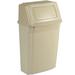 Rubbermaid Commercial Products Slim Jim Wall Mounted Container 15 Gallon Swing Top Trash Can in Brown | 32.62 H x 19.5 W x 11.87 D in | Wayfair