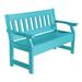 Wildridge Heritage Garden Outdoor Bench Plastic in Blue | 34 H x 53.5 W x 25 D in | Wayfair LCC-124-Aruba Blue