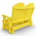 Wildridge Heritage Double Glider Plastic in Yellow | 42 H x 54 W x 31 D in | Wayfair LCC-104-Lemon Yellow