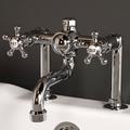 Double Handle Deck Mounted Clawfoot Tub Faucet Trim in Gray Strom Plumbing by Sign of the Crab | 8 H in | Wayfair P1075M