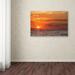 Trademark Fine Art 'Fishing Boat Sunset' by Jason Shaffer Photographic Print on Wrapped Canvas in Orange | 12 H x 19 W x 2 D in | Wayfair