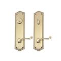 BRASS Accents Complete Trafalgar Entry Lever Set w/ Single Cylinder Deadbolt in Gray | 10.5 H x 5.13 W x 2.5 D in | Wayfair D06-L250J-FPT-619