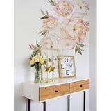 Simple Shapes Peony Flowers Wall Decal Vinyl in Brown | 52 H x 50 W in | Wayfair WF5028-VintagePeach-Vinyl