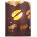 Steel Partners Timber Ridge 1-Light "an Moose Was Here" Wall Sconce in Brown | 12 H x 10 W x 4 D in | Wayfair 2378-56