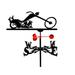 SWEN Products Marina Farrell Chopper Motorcycle Weathervane Metal/Steel in Brown/Gray | 30 H x 21 W x 15.5 D in | Wayfair 9052-Flat