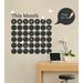 Simple Shapes Daily Dot Calendar Chalkboard Wall Decal Vinyl in Black | 32 H x 32 W in | Wayfair WF4019