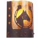 Steel Partners Timber Ridge 1-Light Lucky Horseshoe Wall Sconce in Brown | 12 H x 10 W x 4 D in | Wayfair 2378-45