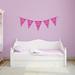 Sweetums Wall Decals Floral Bunting Banner Wall Decal Vinyl in Pink | 22 H x 60 W in | Wayfair 2720HotPink