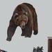 Sweetums Wall Decals Real Life Grizzly Bear Wall Decal Vinyl in Gray/Black/Brown | 46 H x 38 W in | Wayfair 2586-38x46