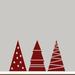 The Holiday Aisle® Betancourt Christmas Tree Set Wall Decal Vinyl in Red | 48 H x 27 W in | Wayfair 8EBC017354F245A986706DA28B428941