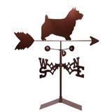 SWEN Products Rivas Norwich Australian Terrier Dog Weathervane Metal/Steel in Brown/Gray | 30 H x 21 W x 15.5 D in | Wayfair 1254-Roof