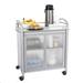 Safco Products Company Impromptu Bar Cart Wood/Steel in Gray/Black/Brown | 36.5 H x 34 W x 21.25 D in | Wayfair 8966BL