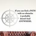 The Decal Guru Compass Quote Wall Decal Vinyl in Gray/Black | 20 H x 24 W in | Wayfair 1754-WALL-01-08