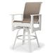 Telescope Casual Leeward MGP Sling Balcony Height Swivel Outdoor Arm Chair Metal in White | 45 H x 28 W x 26.5 D in | Wayfair 958694801