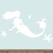 Sweetums Wall Decals 4 Piece Mermaid & Starfish Wall Decal Set Vinyl in White | 22 H x 36 W in | Wayfair 3144white