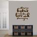 Sweetums Wall Decals "This Home Is Built on Love & Shenanigans" Wall Decal Vinyl in Black/Brown | 36 H x 36 W in | Wayfair 2737Brown