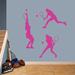 Winston Porter Angleterre Tennis Girl 3 Piece Wall Decal Set Vinyl in Pink | 40 H x 30 W in | Wayfair 65387DDE412B4CEAA08235A087A97173