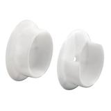 Symple Stuff Closet Pole Sockets Plastic Curtain Rod Socket Plastic in White | 2.19 H x 2.19 W x 0.75 D in | Wayfair SYPL3247 41313694