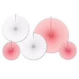 The Beistle Company 5 Piece Accordion Paper Fan Wall Décor Set Paper in Pink | 16 H x 16 W in | Wayfair 53327