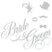 The Decal Guru Wedding Retro Wall Decal Vinyl in Gray | 24 H x 25 W in | Wayfair 1985-WALL-01-26