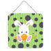 The Holiday Aisle® Easter Polkadot Rabbit Wall Décor Metal in Gray/Green | 8 H x 6 W in | Wayfair THLA4620 39992747
