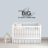 Sweetums Wall Decals Such a Big Miracle Such a Little Boy Wall Decal Vinyl in Black | 22 H x 36 W in | Wayfair 2686black