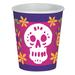 The Beistle Company Day of the Dead Paper Disposable Cup in Indigo/Orange/Pink | Wayfair 00940