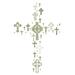 The Decal Guru Cross Collection Wall Decal Vinyl in Green/White | 36 H x 24 W in | Wayfair 1739-WALL-02-13